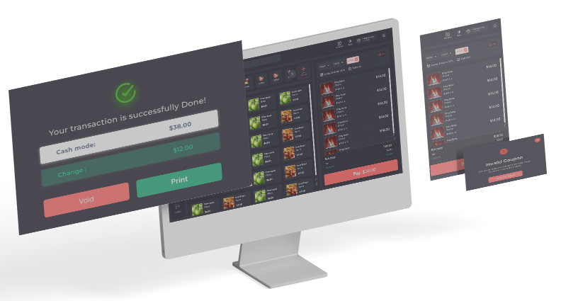 Perspective Desktop and Screen Mockup